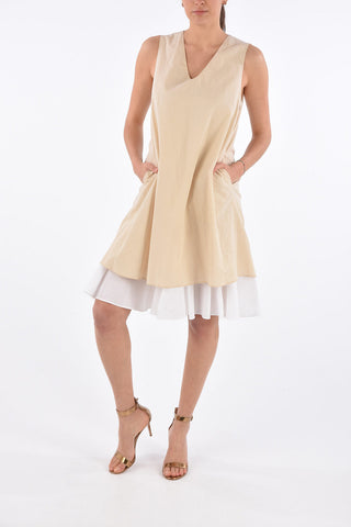 Jetted Pocket Flare Dress