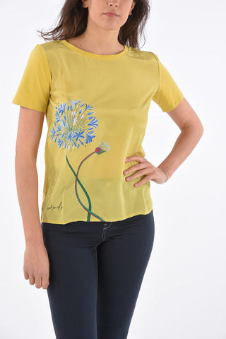 WEEKEND Floral Printed Silk ALASKA T-Shirt