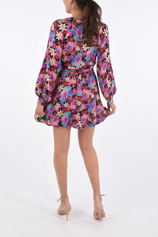 Floral RICORRERE Wrap Dress with Belt