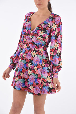 Floral RICORRERE Wrap Dress with Belt