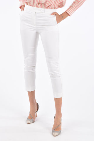 Stretch Cotton LUANA Pants with Hidden Closure 