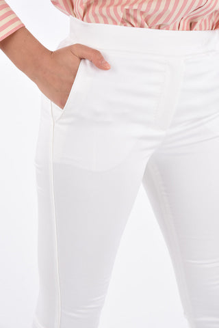 Stretch Cotton LUANA Pants with Hidden Closure 