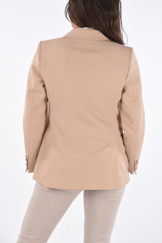 Virgin Wool UNNO One Button Blazer with Notch Lapel