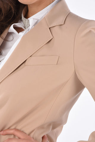 Virgin Wool UNNO One Button Blazer with Notch Lapel