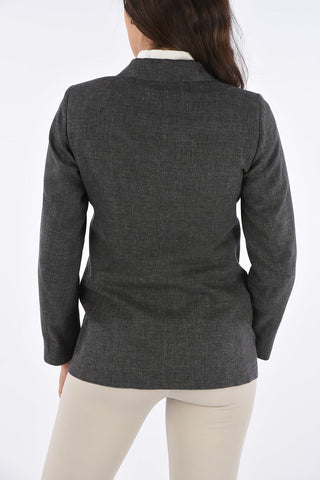 Double-Breast Peaked Lapel Blazer