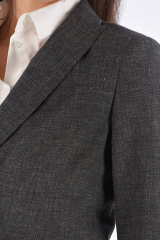 Double-Breast Peaked Lapel Blazer