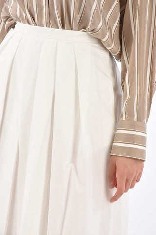 Cotton Circle Skirt with Jetted Pockets