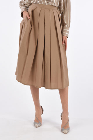 Cotton Circle Skirt with Jetted Pockets 
