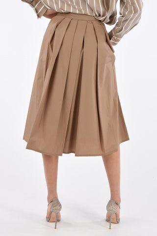 Cotton Circle Skirt with Jetted Pockets 