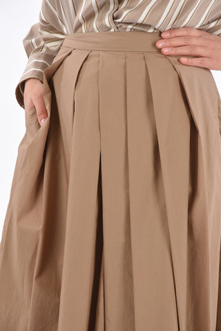 Cotton Circle Skirt with Jetted Pockets 