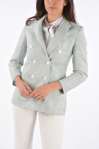 S Double-Breasted STELVIO Blazer with Peak Lapel