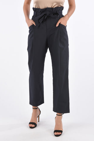 High Waist Single Pleat Pants with Belt