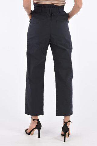 High Waist Single Pleat Pants with Belt