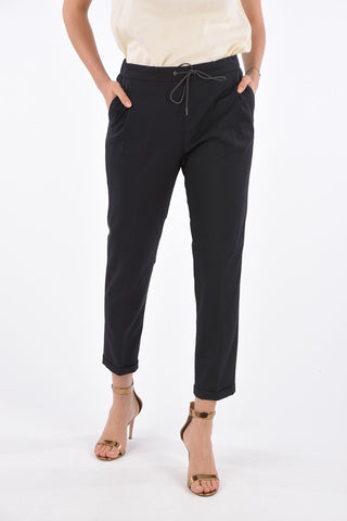 Virgin Wool Single Pleat SPELLO Pants with Jetted Pockets