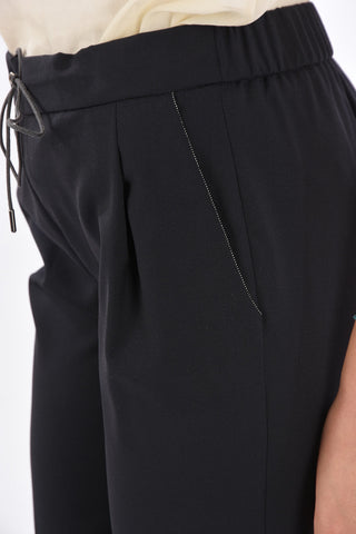Virgin Wool Single Pleat SPELLO Pants with Jetted Pockets