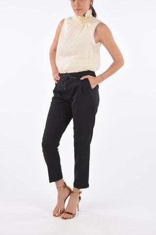 Virgin Wool Single Pleat SPELLO Pants with Jetted Pockets