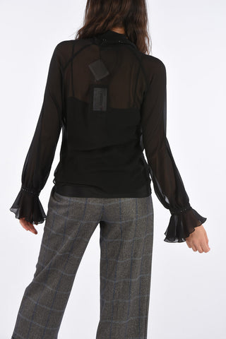 Silk EUGENIO Blouse with Jewel Applications