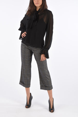 Silk EUGENIO Blouse with Jewel Applications