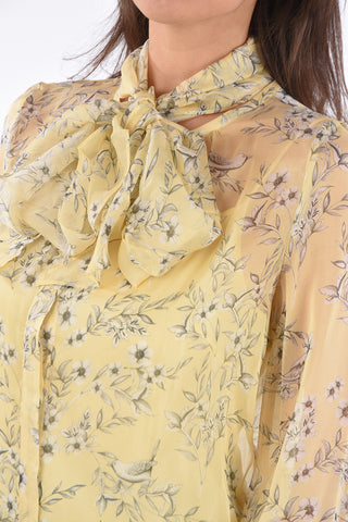 STUDIO Blusa Tie Neck OSIRIS Fantasia Floreale