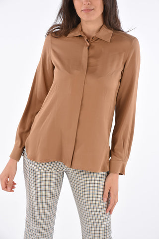 Hidden Closure VIAGGIO Spread Collar Shirt 