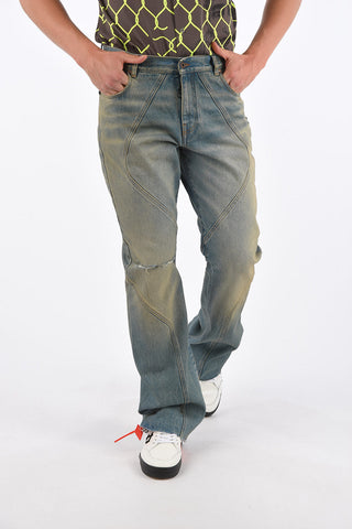 26cm Vintage Effect Regular Fit Jeans