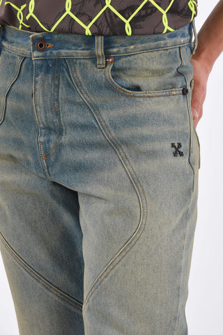 26cm Vintage Effect Regular Fit Jeans