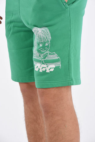 Drawstring DISRUPTED FONT Sweat Shorts