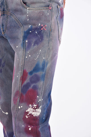 25cm Tie Dye Effect Regular Fit Jeans