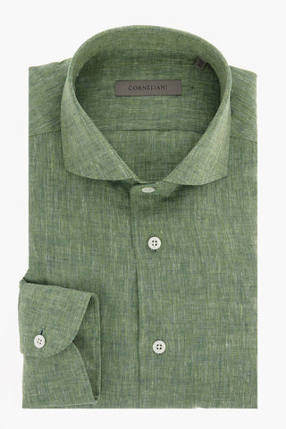 camicia in lino collo francese