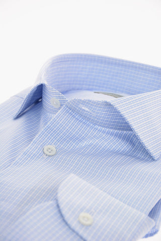 tattersall check spread collar shirt