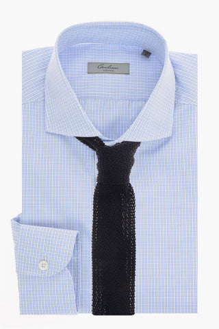 tattersall check spread collar shirt