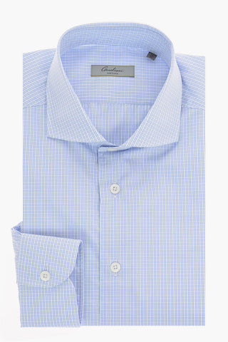 tattersall check spread collar shirt