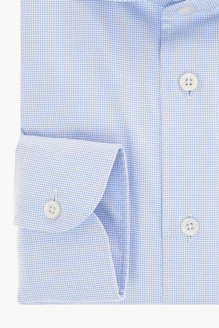 pin check spread collar shirt