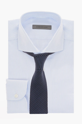 camicia gessata collo francese