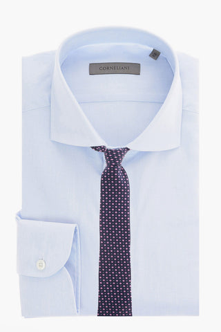 hopsack spread collar shirt