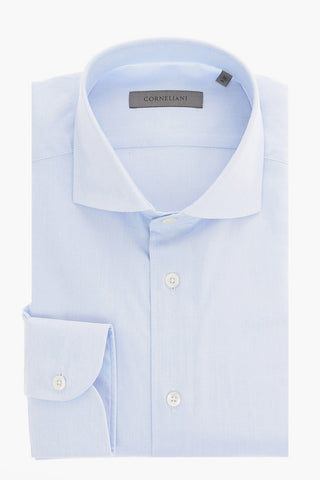 hopsack spread collar shirt