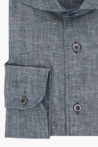 flax spread collar shirt