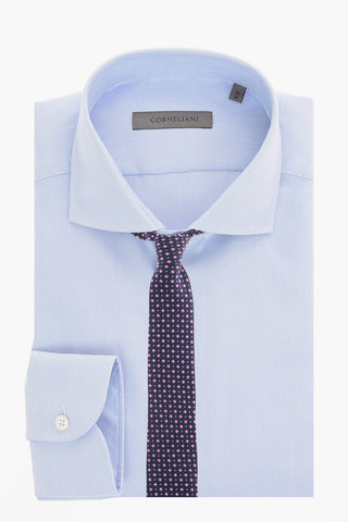 hopsack spread collar shirt