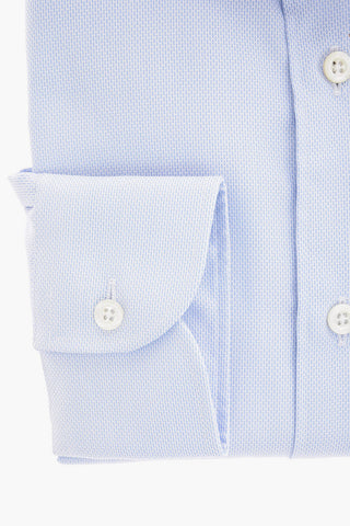hopsack spread collar shirt