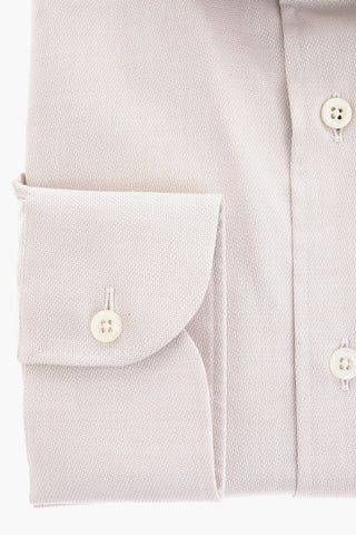 Camicia Hopsack a Collo Francese