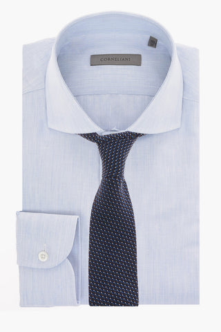 Linen and Cotton Spread Collar Shirt