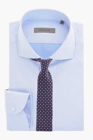 camicia pin check collo francese