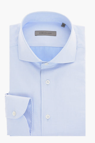 camicia pin check collo francese