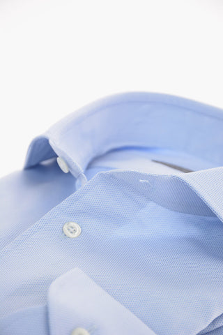 camicia pin check collo francese