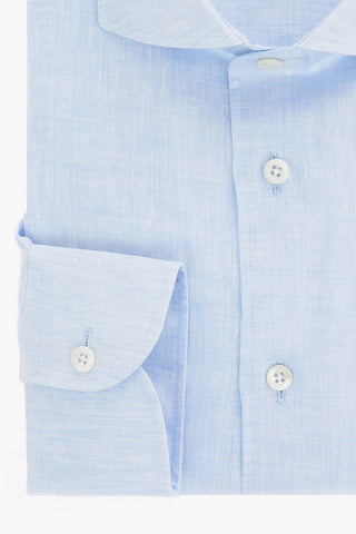 flax spread collar shirt