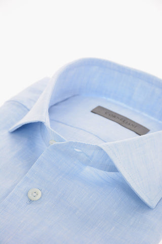 flax spread collar shirt