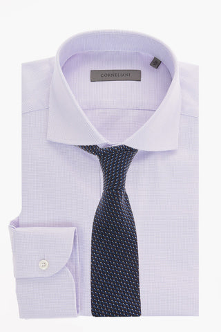camicia pin check collo francese