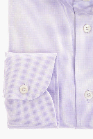 camicia pin check collo francese
