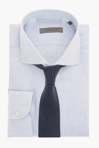 flax spread collar shirt