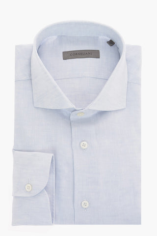 flax spread collar shirt